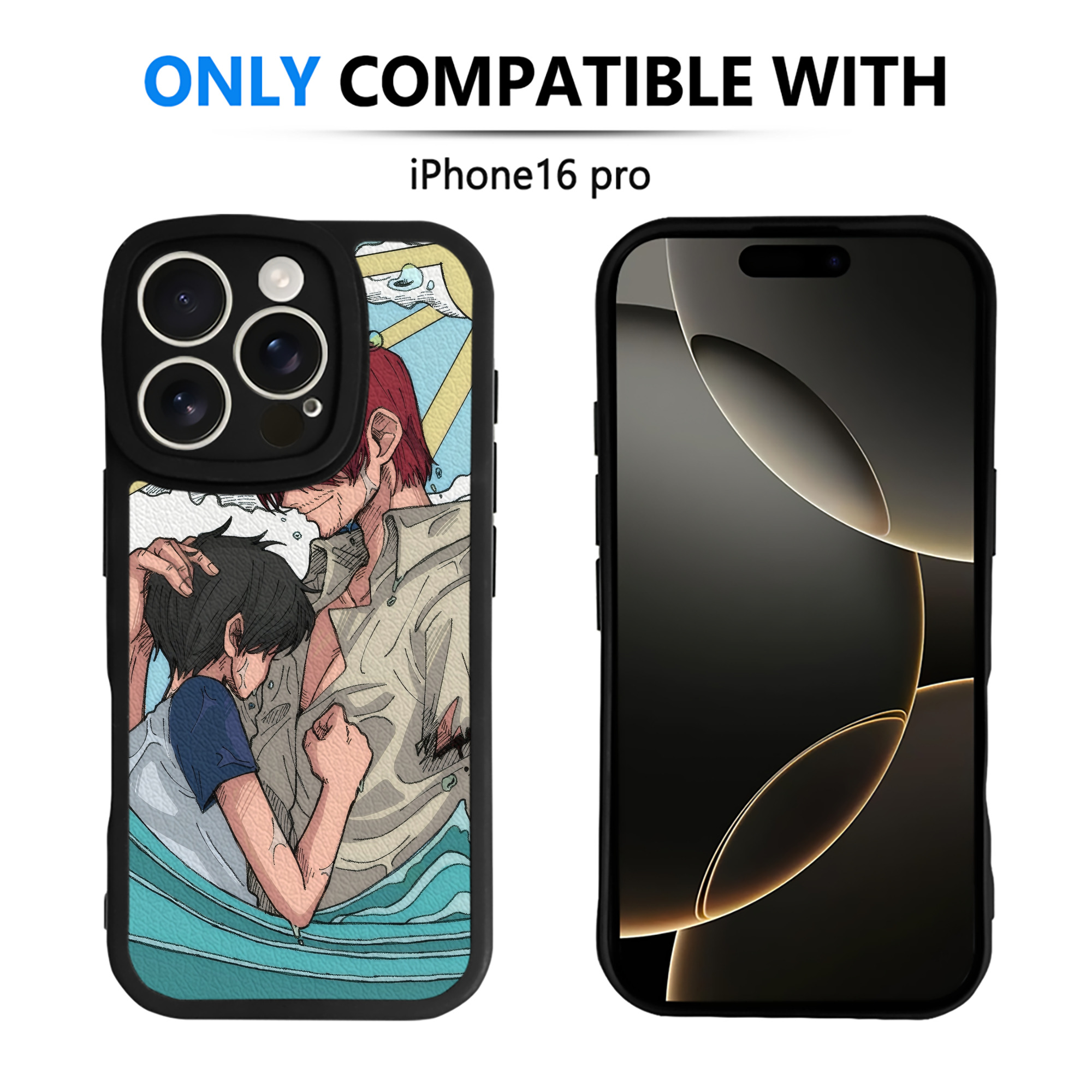（画像用） ワンピース ONE PIECE 【iPhone 16シリーズ対応】シリコンスマホケース（レザー調） 材質：シリコン